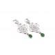 Earring "Grace", midi, silver, jade
